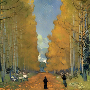 Pintura intitulada "Bavarian Forest" por Michael Cheung, Obras de arte originais, Acrílico