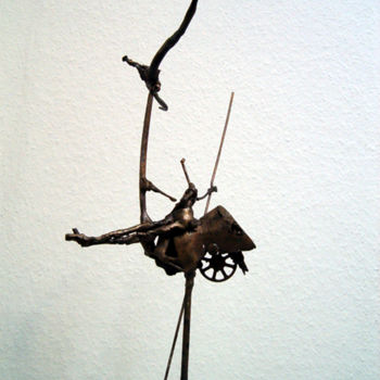 Skulptur mit dem Titel "Totor." von Michael Dumont, Original-Kunstwerk, Metalle