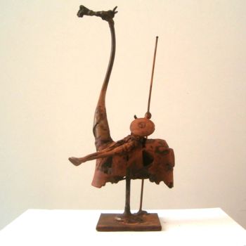 Sculpture titled "guerrier." by Michael Dumont, Original Artwork, Metals