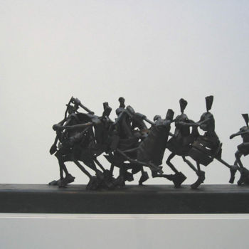 Скульптура под названием "La traversée" - Michael Dumont, Подлинное произведение искусства, Металлы