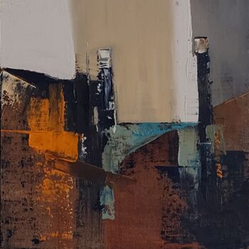 Painting titled "Tin Mines & Lightho…" by Michael Hemming, Original Artwork, Oil Mounted on Aluminium