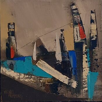 Painting titled "Tin Mines & Lightho…" by Michael Hemming, Original Artwork, Oil Mounted on Aluminium