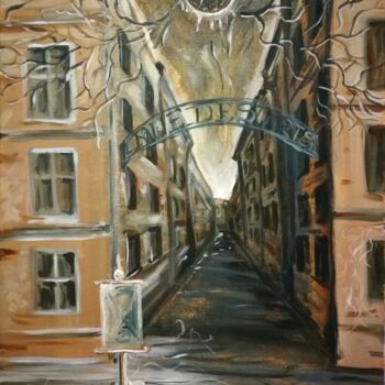 Картина под названием "Rue de l'art à Mars…" - Michael Jiliak, Подлинное произведение искусства, Акрил
