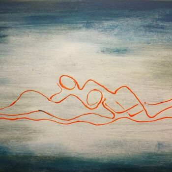 Painting titled "La relaxation dans…" by Michael Jiliak, Original Artwork, Acrylic