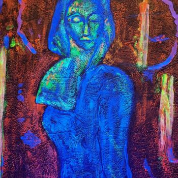 Painting titled "Vestale" by Michael Jiliak, Original Artwork, Acrylic