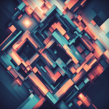 "Abstrakt icon24" başlıklı Dijital Sanat Michael Konradi tarafından, Orijinal sanat, AI tarafından oluşturulan görüntü