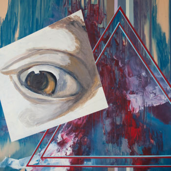 Malerei mit dem Titel "Omnipresent eye" von Michael Levchenko, Original-Kunstwerk, Acryl
