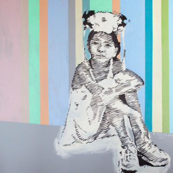 "Pekin girl" başlıklı Tablo Michael Levchenko tarafından, Orijinal sanat, Akrilik