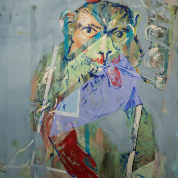 Peinture intitulée "My morning philosop…" par Michael Levchenko, Œuvre d'art originale, Acrylique