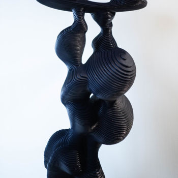 Skulptur mit dem Titel "Morfing of memory" von Michael Levchenko, Original-Kunstwerk, Holz