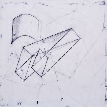 Drawing titled "Geometrical Diagram" by Michael Perkins, Original Artwork, Pencil