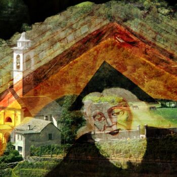 「Kirche Madonna dell…」というタイトルのデジタルアーツ Michael Robohmによって, オリジナルのアートワーク, 写真モンタージュ