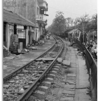 Fotografia intitulada "railwayline in Hano…" por Michael Schultes, Obras de arte originais