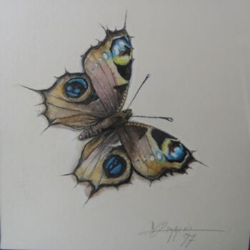 「Papillon.」というタイトルの絵画 Michael Vizziniによって, オリジナルのアートワーク, 水彩画