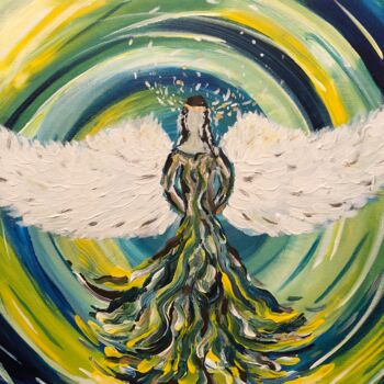 Painting titled "Angels & Guardians…" by Michaela Melanie Pavic - Mmp Soul Art - Spirituelle Kunst, Original Artwork, Acrylic