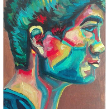 Malarstwo zatytułowany „Colorful expressive…” autorstwa Michaela Shorm, Oryginalna praca, Olej