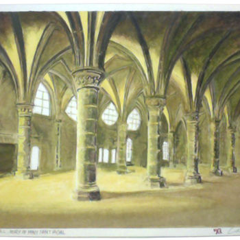 Pintura titulada "Knights Hall, Abbey…" por Michael Cardenas, Obra de arte original, Oleo