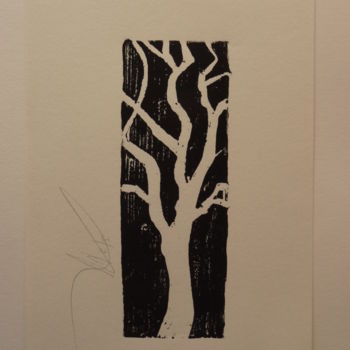 Printmaking titled "Baum" by Michael Gläßer, Original Artwork, Xylography