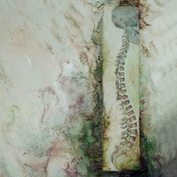 Pintura intitulada "systeme" por Michaelle Ricard, Obras de arte originais, Óleo Montado em Armação em madeira