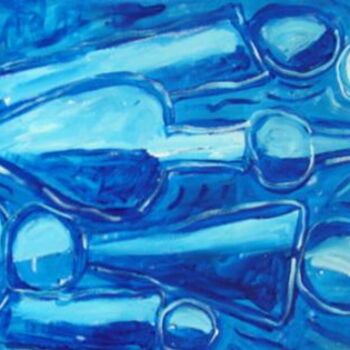 Painting titled "Blue de toillette" by Michael Manly, Original Artwork