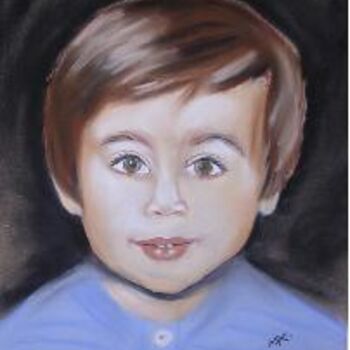 Painting titled "Jeune enfant" by Michago, Original Artwork