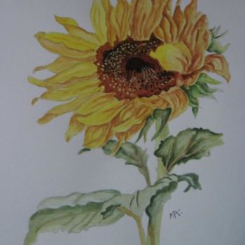 Pintura intitulada "Tournesol" por Michago, Obras de arte originais