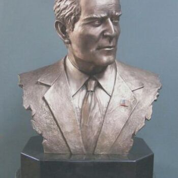 Sculpture titled "George W Bush" by Michail Constantine, Original Artwork, Casting