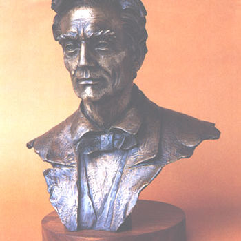 Sculpture titled "Lincoln" by Michail Constantine, Original Artwork, Casting