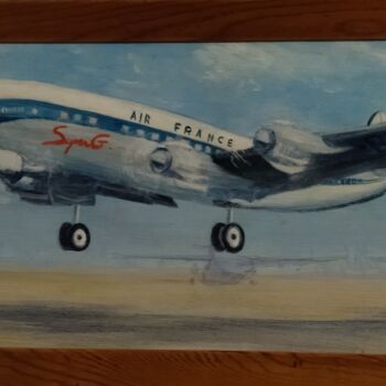 Peinture intitulée "Avion Lockheed Supe…" par Hervé Michal (Harvey.m), Œuvre d'art originale, Acrylique