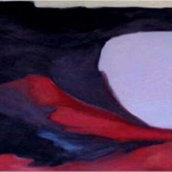 Painting titled "Crater" by Michal Ashkenasi, Original Artwork