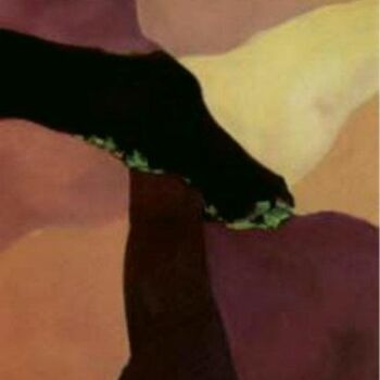 Malerei mit dem Titel " Desert Tree" von Michal Ashkenasi, Original-Kunstwerk