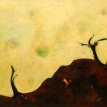 Painting titled "The Last Trees." by Michal Ashkenasi, Original Artwork