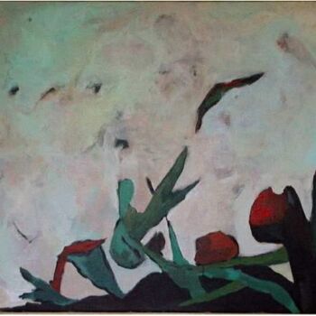 Malerei mit dem Titel "Strange Foliage." von Michal Ashkenasi, Original-Kunstwerk