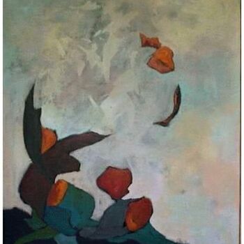 Painting titled "Falling From Heaven" by Michal Ashkenasi, Original Artwork