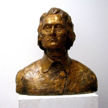 Sculpture titled "Popiersie Adama Mic…" by Michał Łapiński, Original Artwork, Other