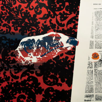 Incisioni, stampe intitolato "Mięso + Jajko" da Michał Wojtysiak, Opera d'arte originale, Serigrafia
