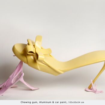 Sculpture intitulée "Chewing gum" par Michal Fuhrer, Œuvre d'art originale, Bronze