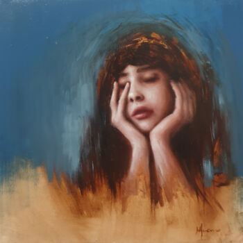 Painting titled "Mary" by Michalis Ioannou, Original Artwork, Oil