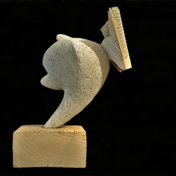 Sculpture titled "Double demi-lune" by Michalis Kontoudis, Original Artwork, Mixed Media