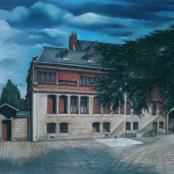 Peinture intitulée "La Maison de l'Abbe…" par Christian Michaut, Œuvre d'art originale, Huile