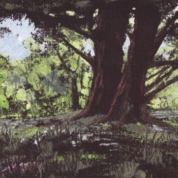 Pintura intitulada "Forest Glade, Killa…" por Micheal O Muirthile, Obras de arte originais, Óleo