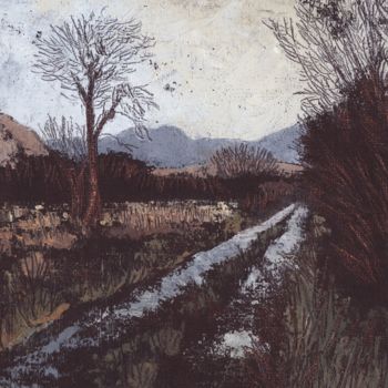 Картина под названием "Bridia Valley I" - Micheal O Muirthile, Подлинное произведение искусства, Масло