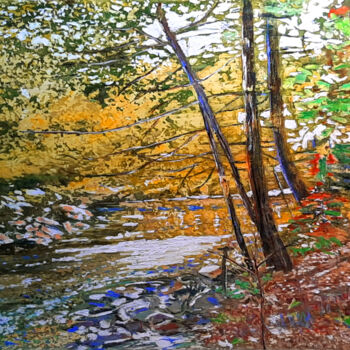 Painting titled "oxtongue river abov…" by Micheal Zarowsky, Original Artwork, Acrylic