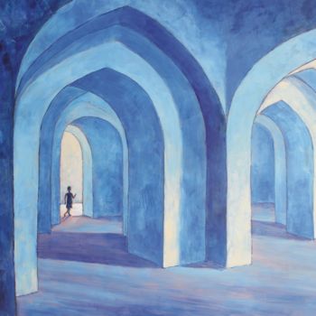 Pintura intitulada "Passage de l'ombre…" por Michel Adam, Obras de arte originais, Acrílico