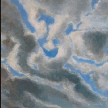 Drawing titled "Nuages1" by Michel Adam, Original Artwork