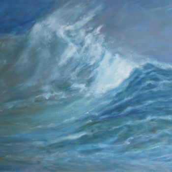 Peinture intitulée "La vague" par Michel Adam, Œuvre d'art originale, Acrylique