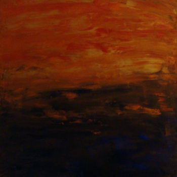 Peinture intitulée "Horizon d'or" par Michel Aucoin, Œuvre d'art originale, Acrylique