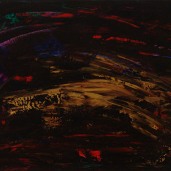 Peinture intitulée "Extrême solitude" par Michel Aucoin, Œuvre d'art originale, Acrylique