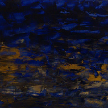 Peinture intitulée "Cheminement nocturne" par Michel Aucoin, Œuvre d'art originale, Acrylique