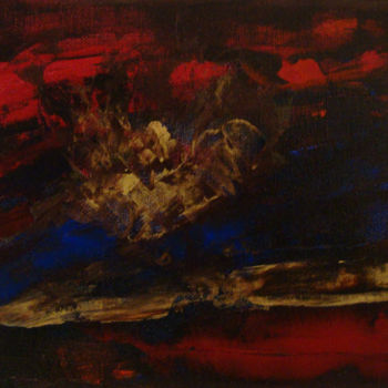 Painting titled "Explosion 1" by Michel Aucoin, Original Artwork, Acrylic